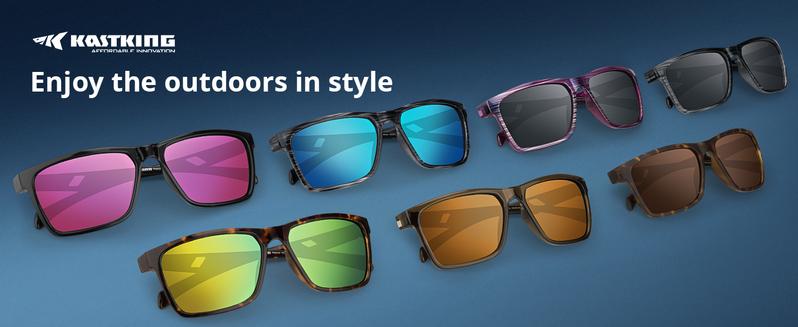 KastKing FlatRock Polarized Sport Sunglasses for Men and Women, Ideal for Driving Fishing Cycling Running, UV Protection Lightweight Style Fashion