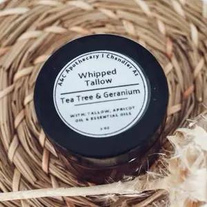 Whipped Tallow  - Organic Grass-Fed Beef Tallow for: Nourished, Soft, Radiant Skin - Handmade All-Natural Moisturizer - 2 oz