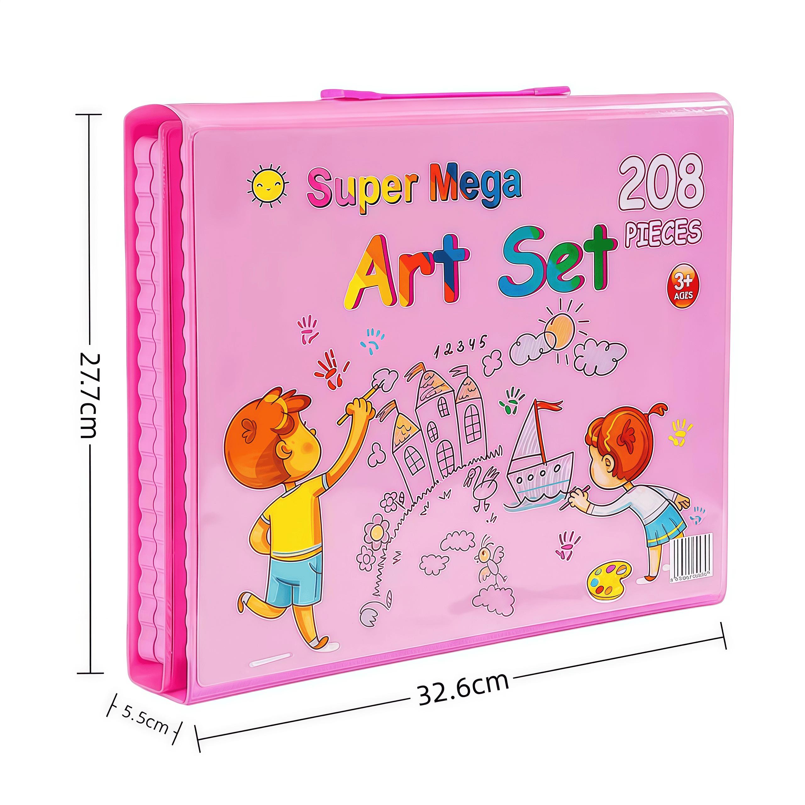 208pcs Super Large Art Set for Kids, Colorful Art Supplies, Coloring Supplies, Crayons, Colored Pencils, Markers, Perfect Gift for Children