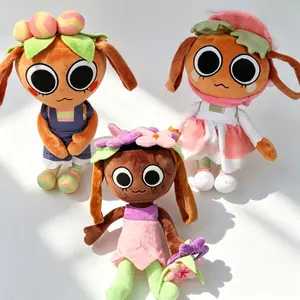 Dandy's World Plush, Cute Coco Peach, Apron Dress & Flower Basket Bassie Stuffed Doll, Roblox Game Character Plushies Toy for Kids Fans Collectible Gift plushies