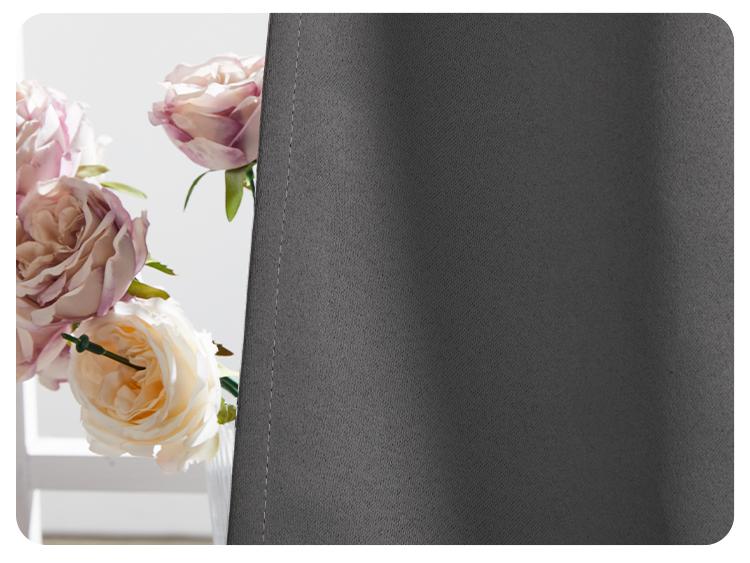 Rod Pocket Blackout Curtains for Bedroom 2 Panels -Deconovo Rod Pocket Solid Thermal Insulated Window Curtains for Living Room