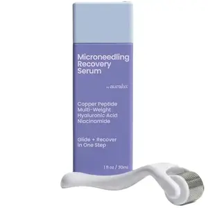 Microneedling Serum for Dermarollers & Microneedling Devices – Glide + Recovery in One Step – Copper Peptide, Matrixyl 3000, Multi-Weight Hyaluronic Acid, Niacinamide, Centella & Arnica – 1 fl oz
