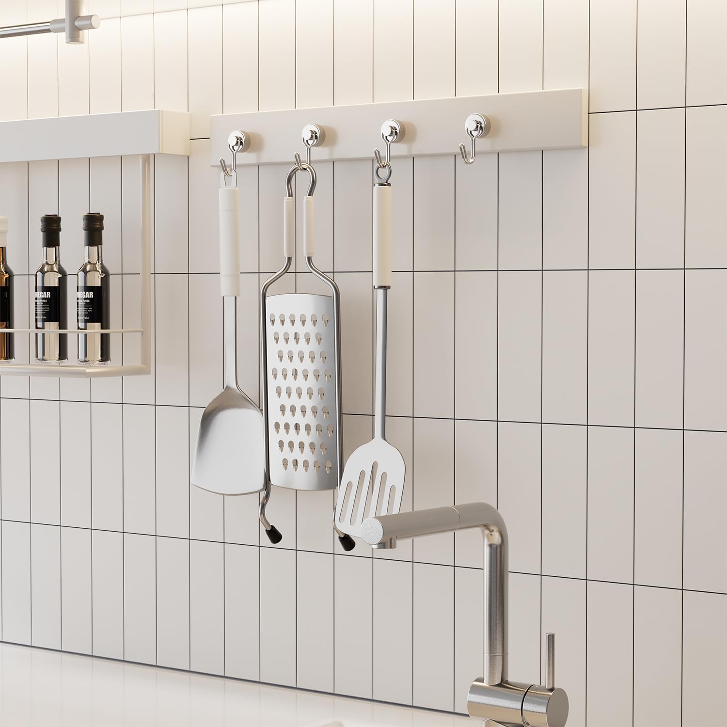 VAYWET 8pcs Strong 30LBS Magnetic Suction Hook, Punch-Free Storage, Swivel Swing Magnetic door Hook Refrigerator Strong Neodymium Magnet Hook Hanging Perfect for Refrigerator Other Magnetic Surfaces, Cruise Cabin Ship Essentials Fridge Classroom Kitchen