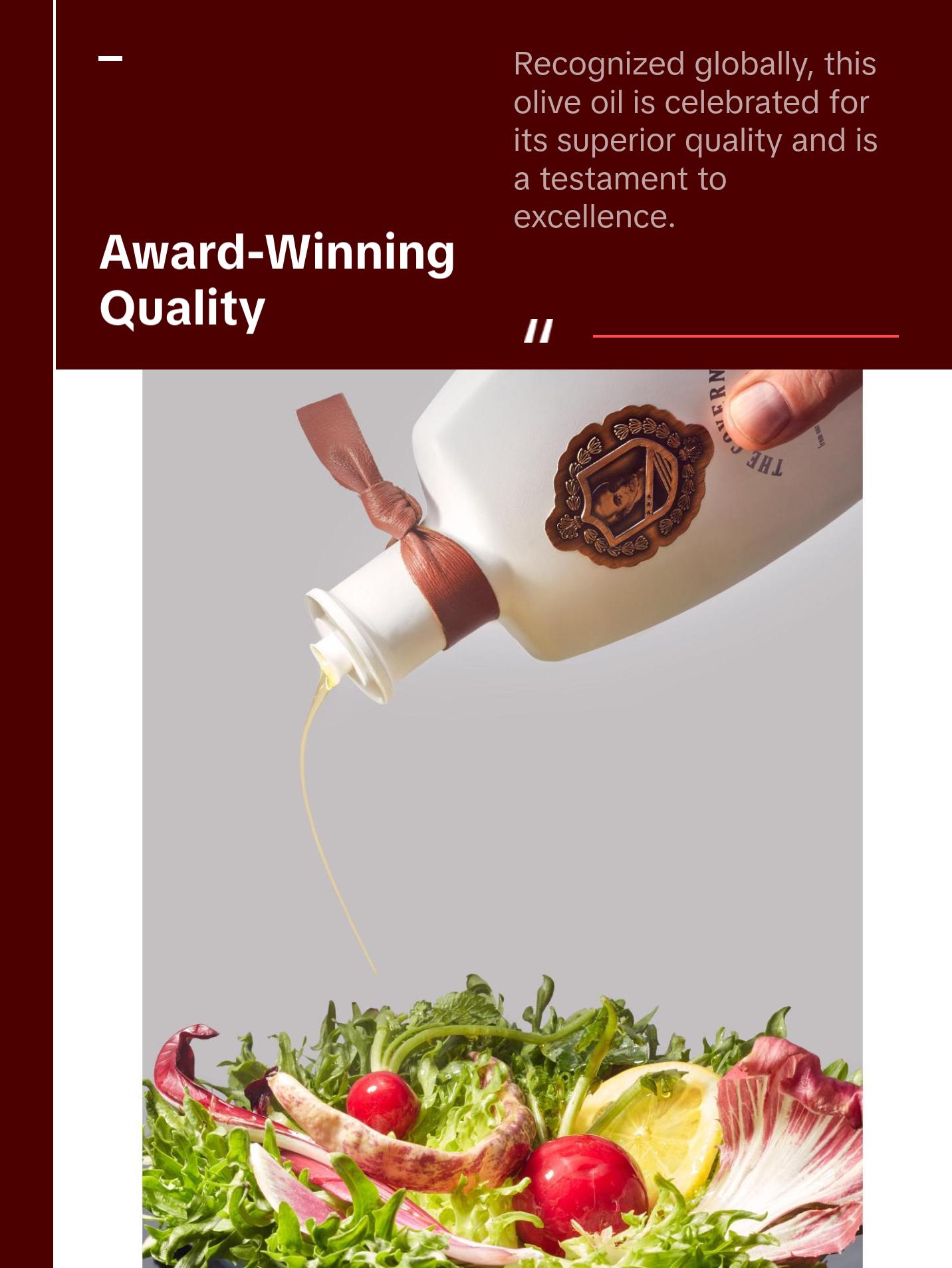 The Governor, Limited Edition Early Harvest Extra Virgin Olive Oil