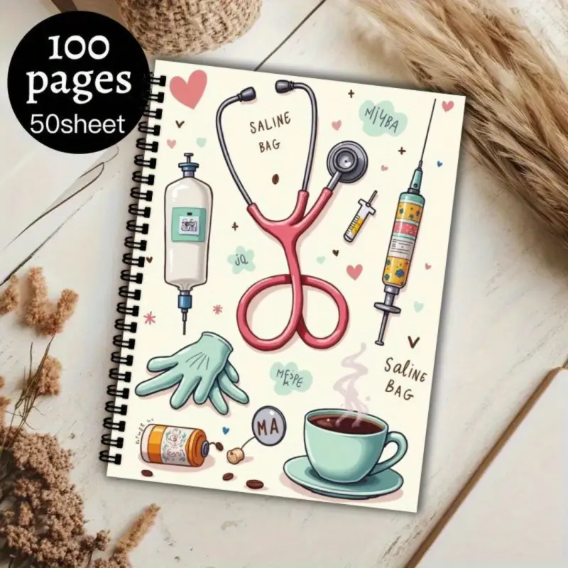 Spiral-Bound Medical Assistant and Nurse Notebook - Nursing Journal, Planner Notebook, Nursing School Notebook, Spiral Notebooks, Durable Paper for Office/Home Use, Perfect Accessory for Healthcare Professionals and Nursing Students, Spiral Bound Notepad
