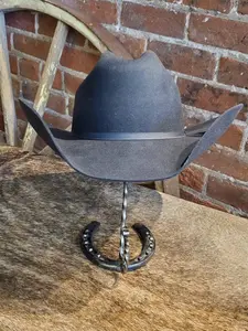 Serratelli 2X Star Granite Grey Cattleman Crease Felt Western Cowboy Hat