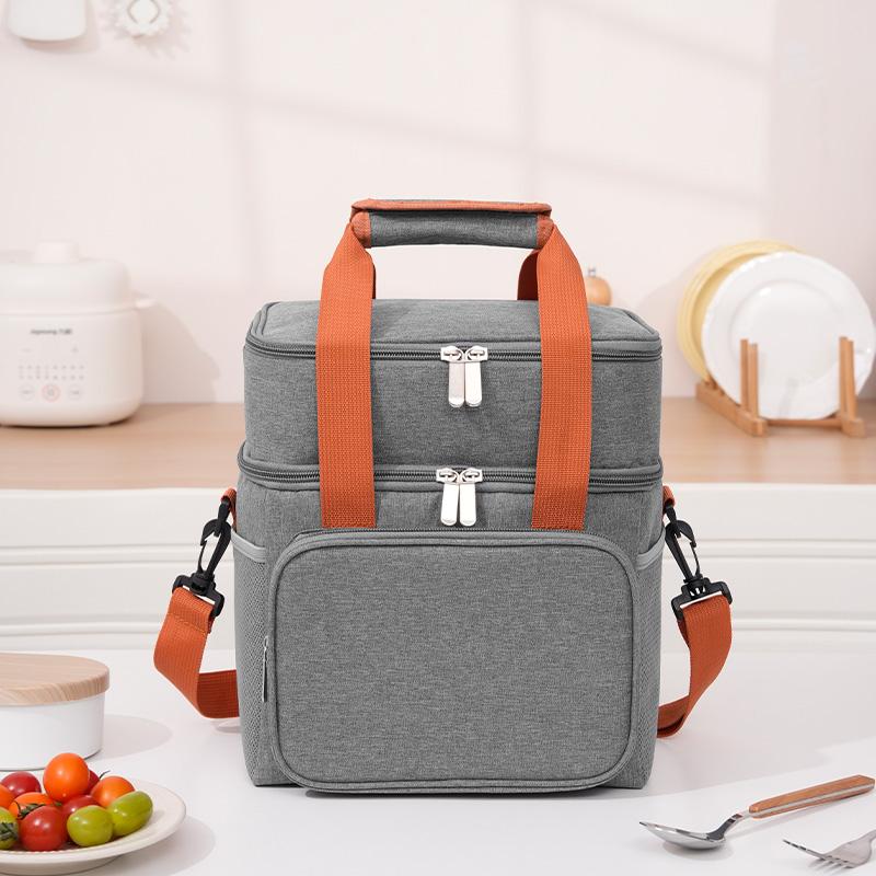 13.8L Expandable Double-Laye Lunch Insulation   Bag ，Multi-Functional Waterproof Cooler Lunch Bag,Outdoor Picnic Freshness Preservation,Suitable For Food Storage And Transport