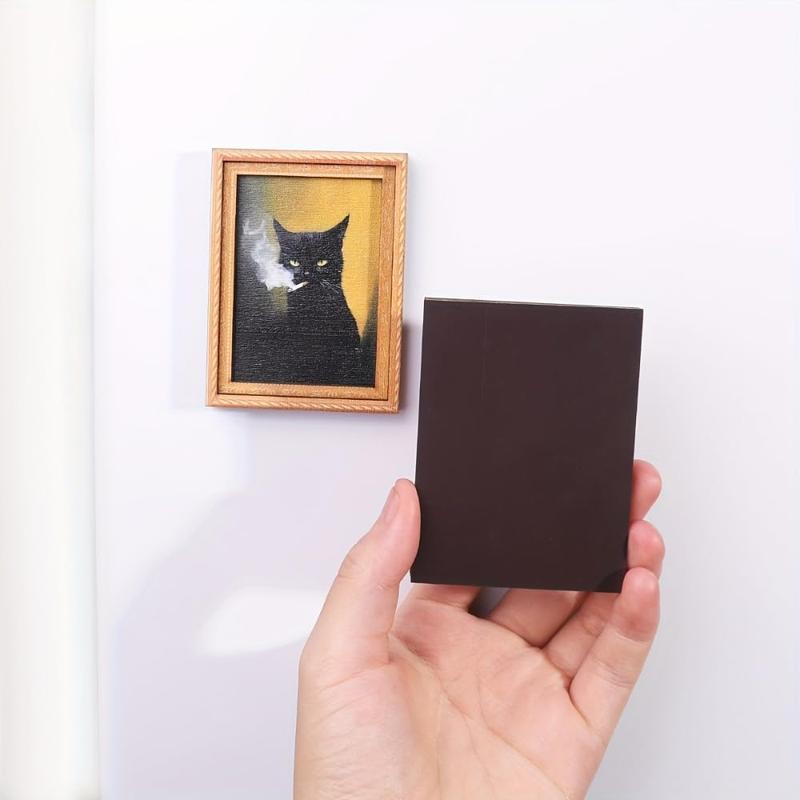 2pc Cute Cat Refrigerator Magnet, Fridge Magnet, Adorable Cat Design, 3 Styles, Home Office Decor, Holiday Gift, Kitchen Supplies, Birthday Present