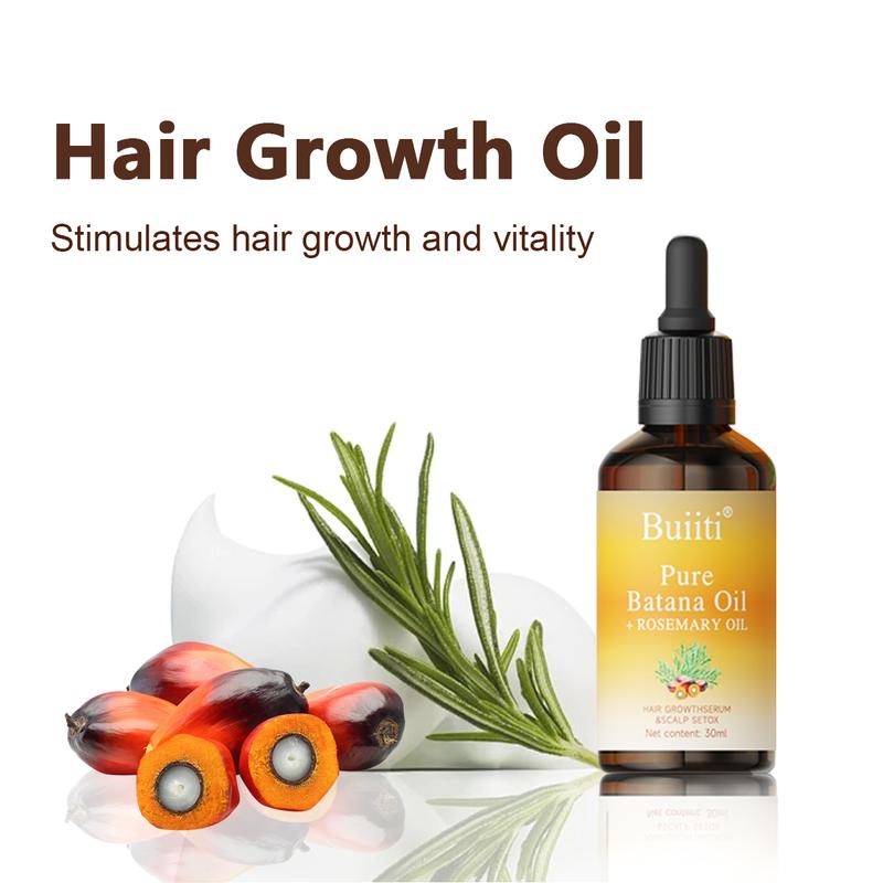 Buiiti Batana Oil with Rosemary – 30mL Natural Haircare for Nourishing the Scalp | Strengthens Roots, Enhances Shine, and Promotes Healthy Hair