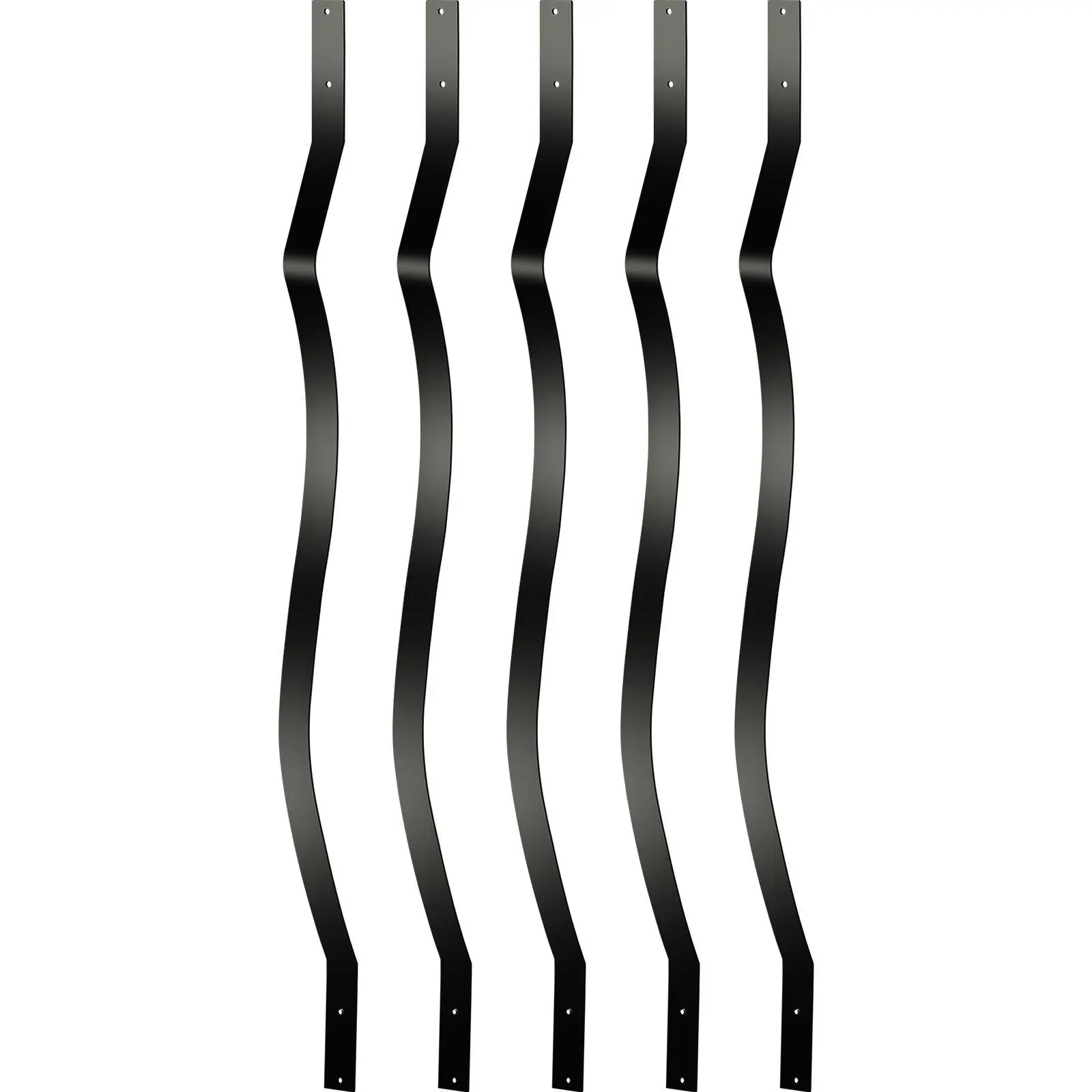 【FathersDayGift】VEVOR Deck Balusters,  , 61 Pack Metal Deck Spindles, 29.5\"x1\" Staircase Baluster with Screws, Aluminum Alloy Deck Railing for Wood and Composite Deck, Stylish Baluster for Outdoor Stair Deck Porch