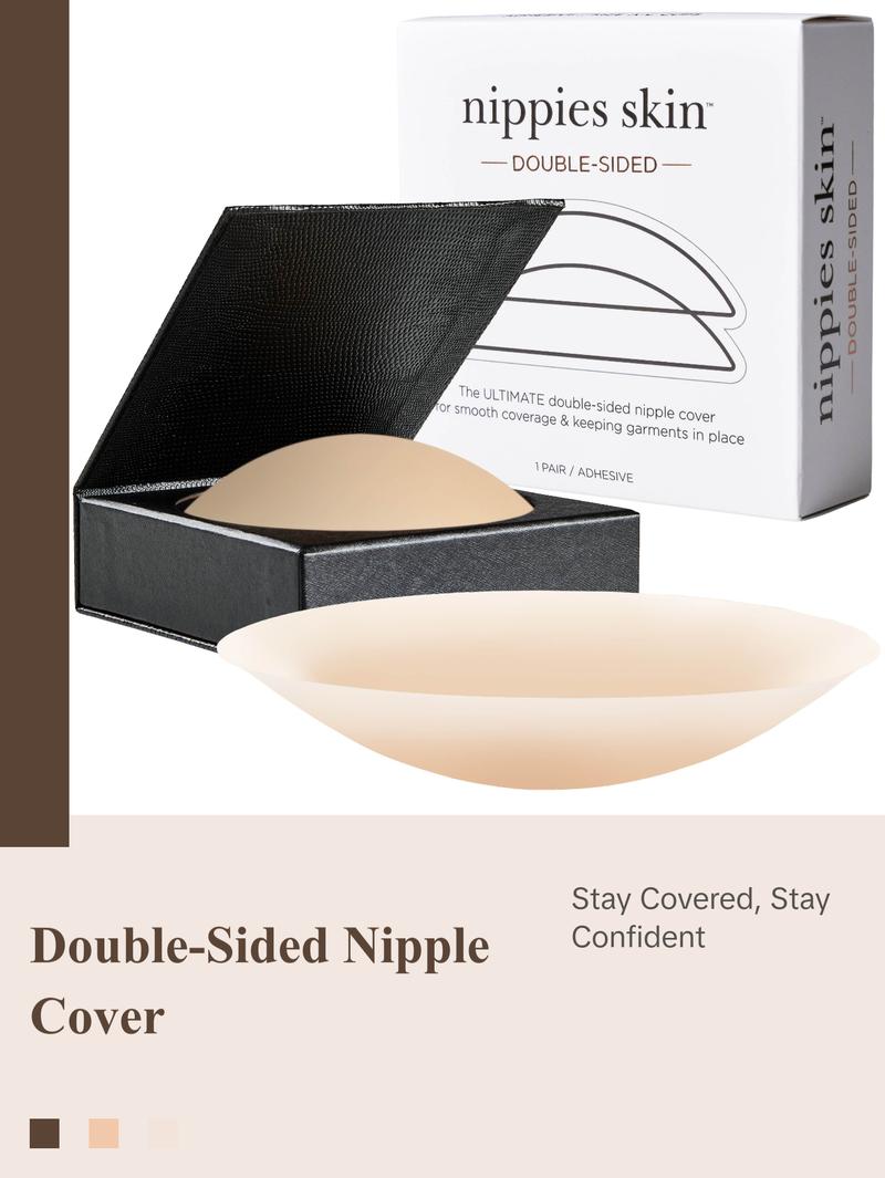 Nippies Double-Sided Sticky Nipple Covers - Reusable Breast Pasties - One Side Sticks To You, The Other Sticks To Your Clothes - Stay Put In Place Nippies Double-Sided Sticky Nipple Covers - Reusable Breast Pasties - One Side Sticks To You, The Other Sticks To Your Clothes - Stay Put In Place