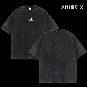 Retro Vintage Limited MAJIN VEGETA M Anime Washed Tee Unisex Oversize Anime Manga Acid Washed Lightweight Cotton T-Shirt Gift For Anime Fan Clothing Menswear Soft Top Classic Oversized
