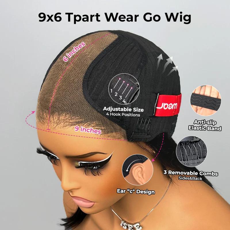 ISEE HAIR Wear Go 9x6 T-Part Layered Cut Bob Yaki Straight Wig Glueless Human Hair–Drawstring Lace Frontal Wig Pre-Cut & Pre-Bleached & Pre-Plucked Hairline & Deep Part Beginner Friendly Summer Hairstyles#SoHoChic#TikTokShopBackToSchool ISEE HAIR Wear Go 9x6 T-Part Layered Cut Bob Yaki Straight Wig Glueless Human Hair–Drawstring Lace Frontal Wig Pre-Cut & Pre-Bleached & Pre-Plucked Hairline & Deep Part Beginner Friendly Summer Hairstyles#SoHoChic#TikTokShopBackToSchool
