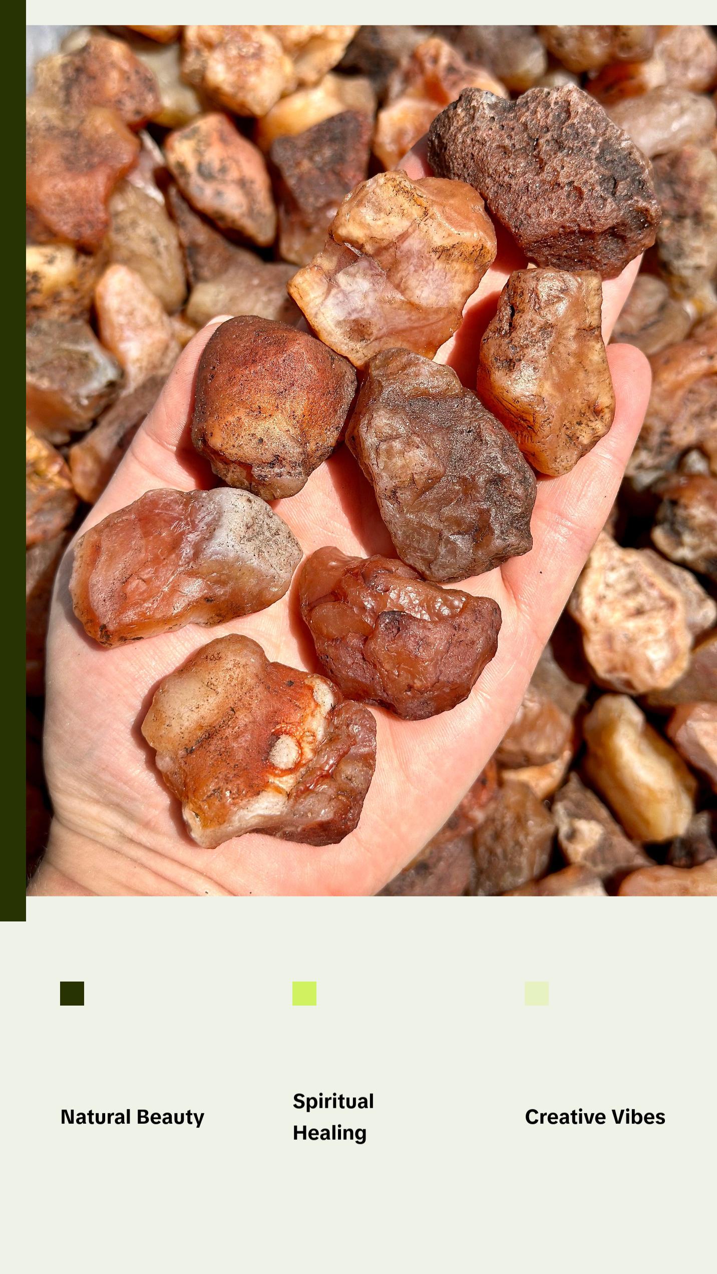 Raw Carnelian Stone - Grade B from Madagascar