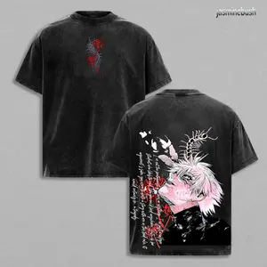 Ken Kaneki Tee – Tokyo Ghoul Vintage Wash T-Shirt, Oversized Unisex Anime Merch