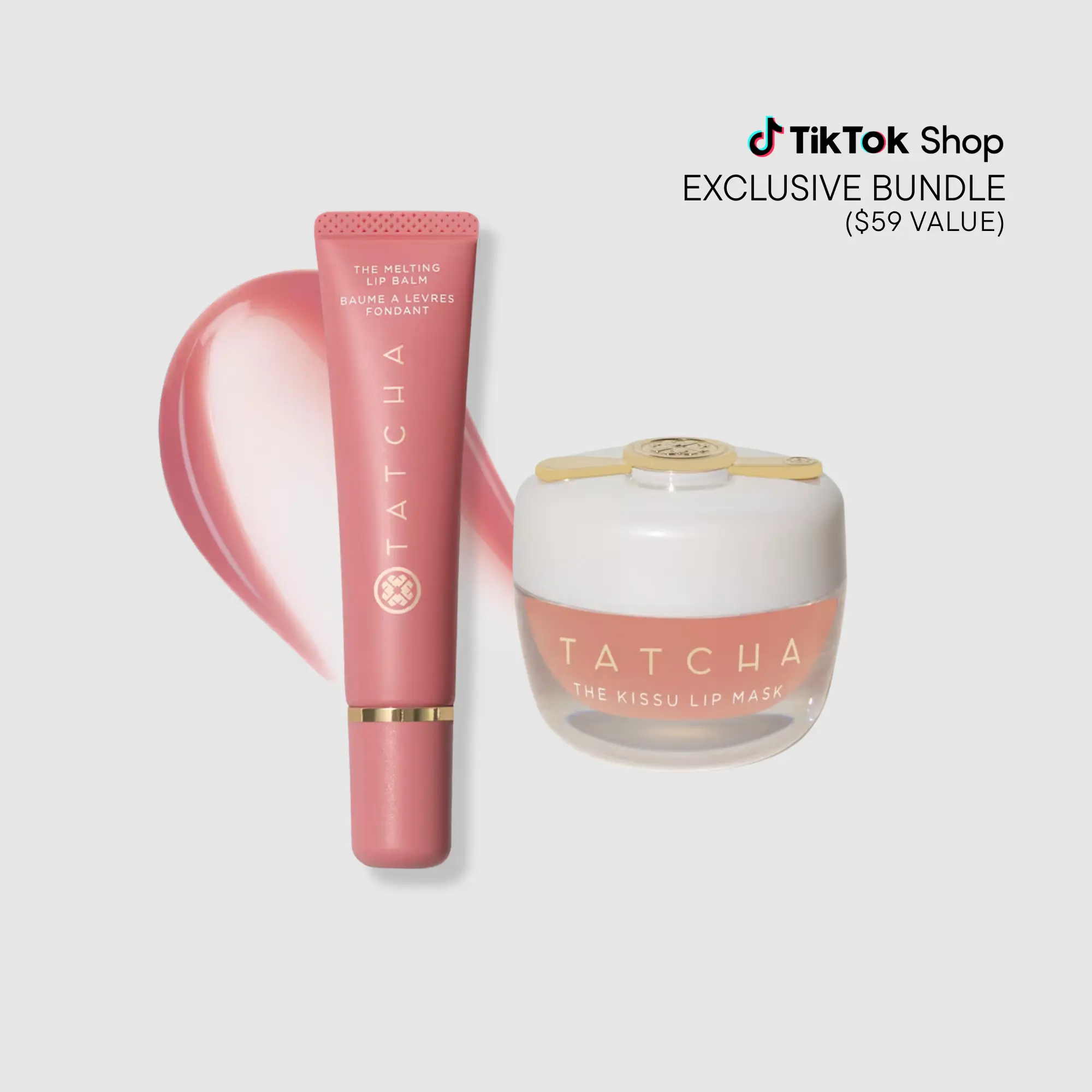 Tatcha Exclusive Lip Bundle - Glossy Melting Lip Balm & Nourishing Kissu Lip Mask  - $59 value