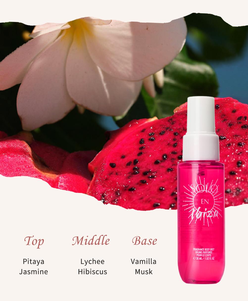 Solo En lbiza 3-Piece Set Body&Hair Fragrance Mist Perfume&Bubble Bath&Body Butter Travel Box For Men And Women, 4 Different Flavor Gift Box, Dating, Long-lasting Scent, Ideal For Dating, Daily Life, Parties, Gift Giving