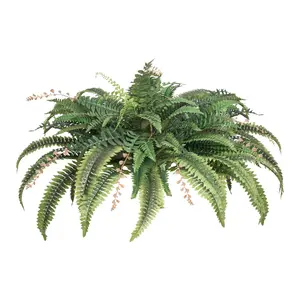 VEVOR Artificial Ferns,  Natural Spread Diameter 37-41 Inch, Large Hanging Fake Boston Ferns, Sunlight Resistant Fake Plant Wall Decor with 80 Branches and Flowerpot, Faux Fern for Home Office Outdoor