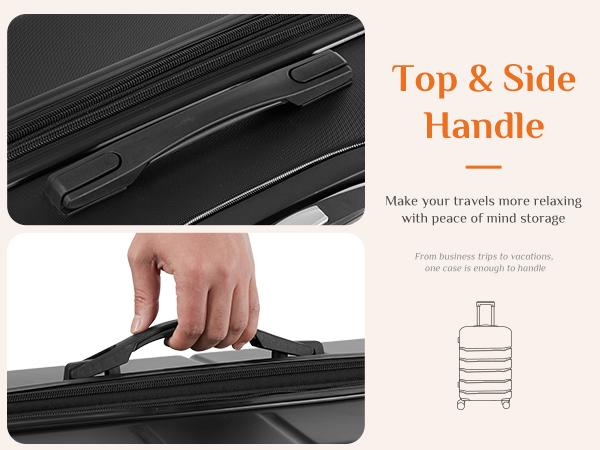 Luggage 20''/24''/28''Luggage, Hard Shell ABS Suitcase with Double Spinner Wheels, Lightweight Expandable Rolling Luggage with TSA Lock