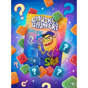 The Mystery Bag Sour Chuckle Chompers - 1 Pack (Over 50+ Handcrafted Gummies)