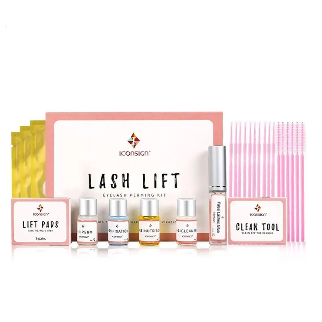 Eyebrow Perming & Eyelash Lifting Kit, 1 Set Long-Lasting DIY Eyelash Perm Kit with Eyelash Fixer, Multi‑Purpose for Lash & Brow