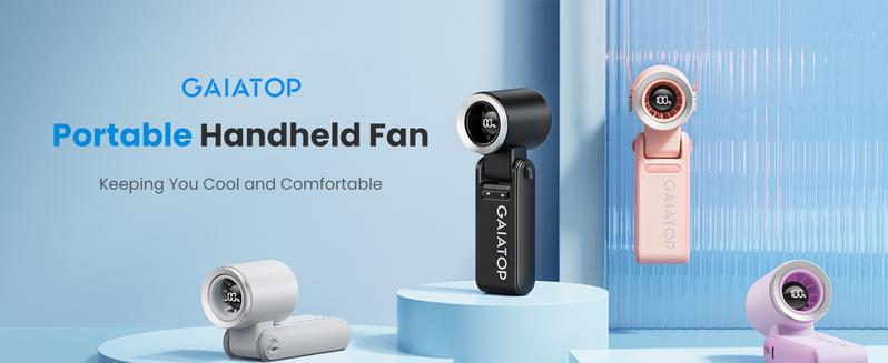 GAIATOP Handheld Mini Fan, Up to 21 Hours of Use, Rechargeable Battery, 6-Speed 180° Adjustable, Lightweight & Portable Foldable Fan, Summer Essential for Women & Girls, Travel & Work   Valentine's Day gift