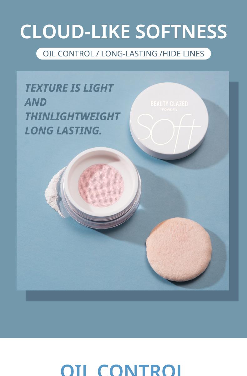 BEAUTY GLAZED Matte Oil-Controlling Powder - Waterproof, Traceless, Super Long-Lasting Flawless Lightweight Setting Makeup Cosmetic