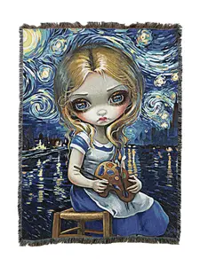 Alice In A Van Gogh Nocturne Blanket