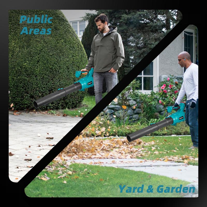 YOFIDRA Cordless Leaf Blower 600 CFM 120 MPH, 5-Speed Brushless Electric Blower with Dual 6.0Ah Batteries & Fast Charger, Long Run Time for Yard, Leaves, Snow & Garage Cleaning