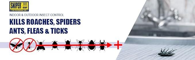 Sniper Roach Killer Spray 100 mL Fast-Acting Pest Control for Roaches Flies Spiders & Ants Indoor & Outdoor Use Effective Solution