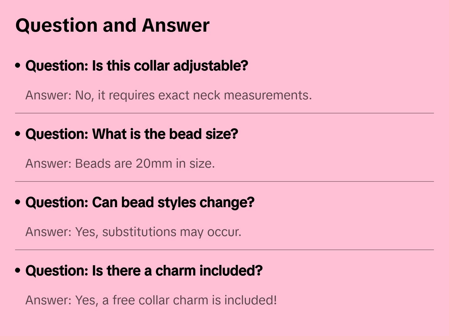 Magenta Pearl Beaded Dog Collar | Durable Dog Necklace with Big Beads | Custom Pet Jewelry | Luxury Dog Accessories | Puppy Pearls