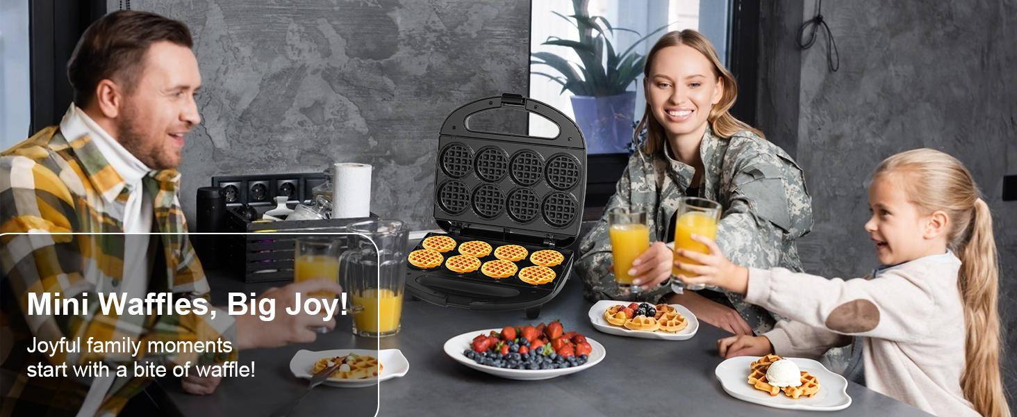 Mini Waffle Maker Machine, Small Waffle Bites Maker for Kids, Makes 8 x 2 inch Tiny Waffle Bites, Ideal for Breakfast, Snacks, Desserts and More Kitchen Appliances Portable Mini Waffle Maker Machine, Small Waffle Bites Maker for Kids, Makes 8 x 2 inch Tiny Waffle Bites, Ideal for Breakfast, Snacks, Desserts and More Kitchen Appliances Portable