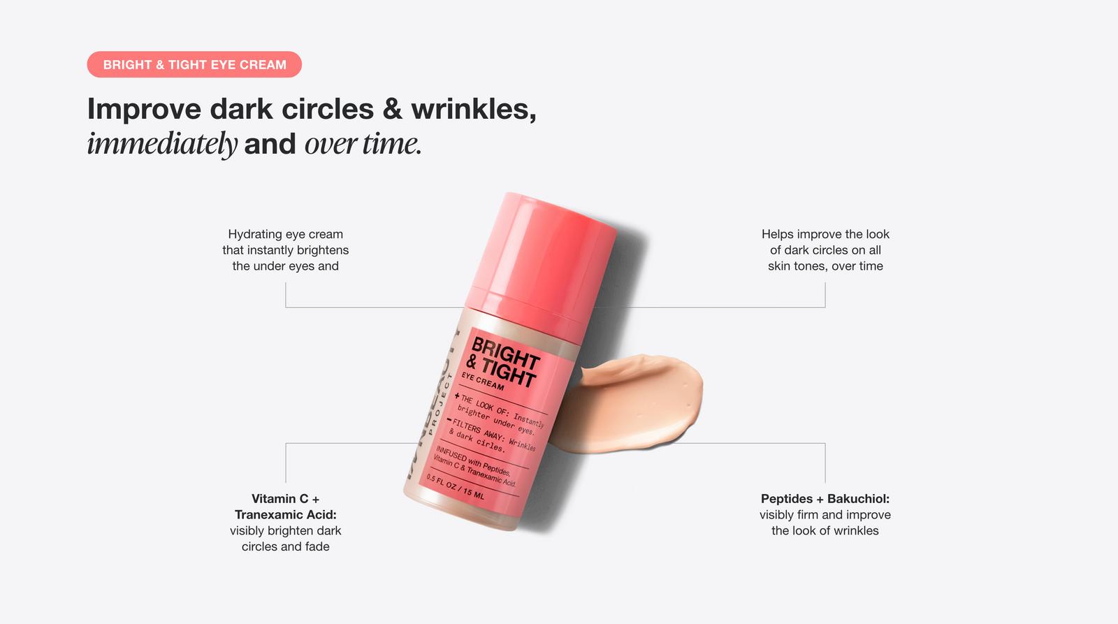 INNBEAUTY PROJECT Bright & Tight Dark Circle Firming Eye Cream with Vitamin C & Peptides