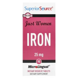 Superior Source Just Women, Iron, 25 mg, 90 MicroLingual® Instant Dissolve Tablets