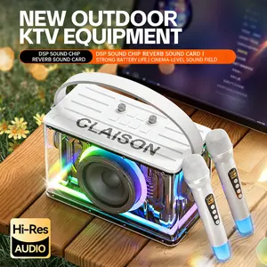 CHENGRUIDA T66 New Outdoor KTV Speaker with Dual Microphones and Voice Changing Function, Cinema-Grade Sound Field, 300W High-Power Speaker, Portable Desfor Easy Carrying, HISTEN Lossless Sound Quality, Built-in Mixer EQ Adjustment