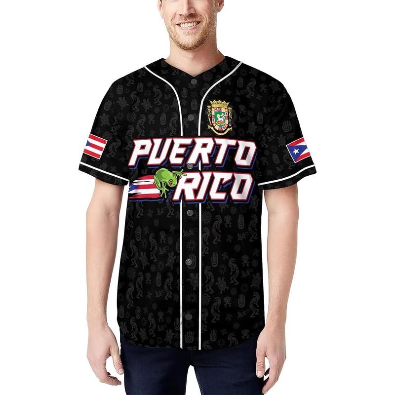 Puerto Rico Shirt, Puerto Rico Baseball Jersey, Baseball Jersey Men, Jerseys for Mens