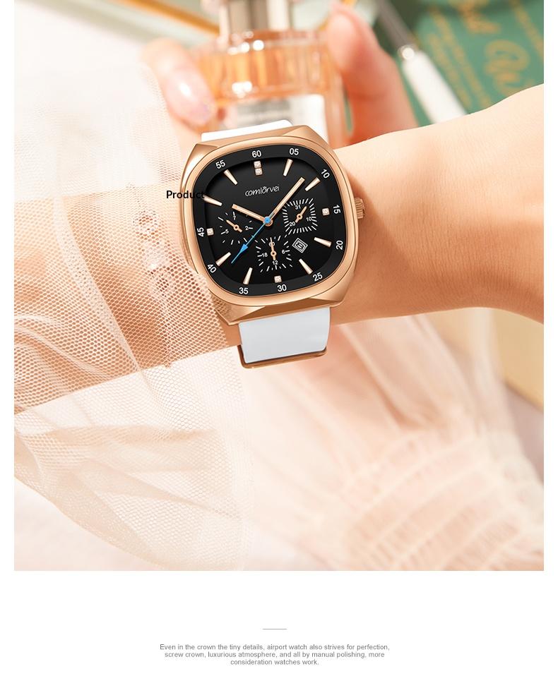 Elegant and high-quality quartz watch suitable for both men and women, with a multifunctional luminous dial, calendar, second hand, waterproof function, suitable for various occasions, super fast logistics, perfect Christmas gift