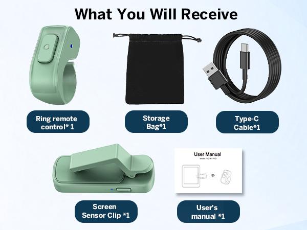 Ring Remote Page Turner for Kindle eReaders with Storage Bag, Wireless Camera Camcorder Shutter Clicker for iPad iPhone Tablets, Perfect Gift for Kindlelovers Ring Remote Page Turner for Kindle eReaders with Storage Bag, Wireless Camera Camcorder Shutter Clicker for iPad iPhone Tablets, Perfect Gift for Kindlelovers