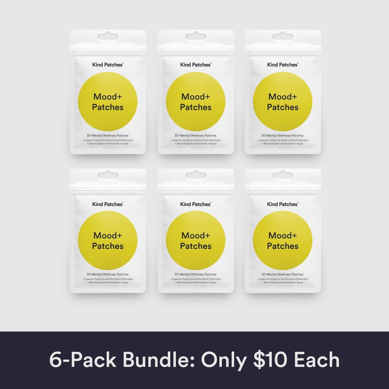 6 Packs of Kind Patches Mood+ Patches, Supports Dopamine and Serotonin Production, Mood Support, Vegan, 6 Months Supply