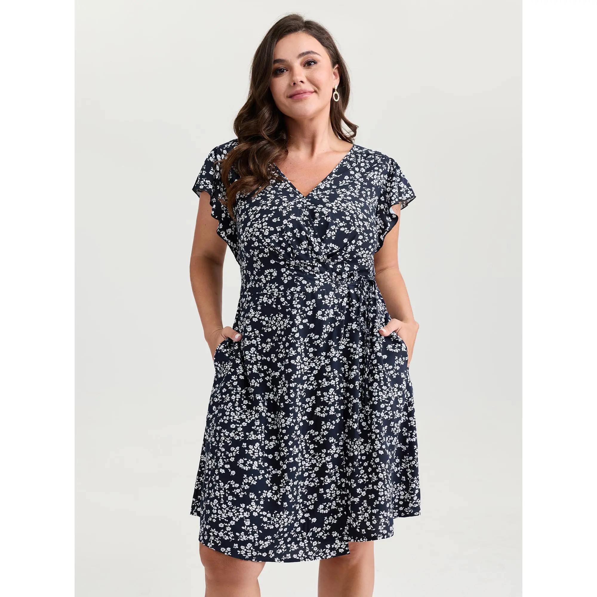 【Cottagecore Dress】 【Pocket Approved】 BLOOMCHIC Rayon Floral Print Pleated Pockets Mini Dress Fit Casual Swimweek, Fit Fabric,Summerfinds