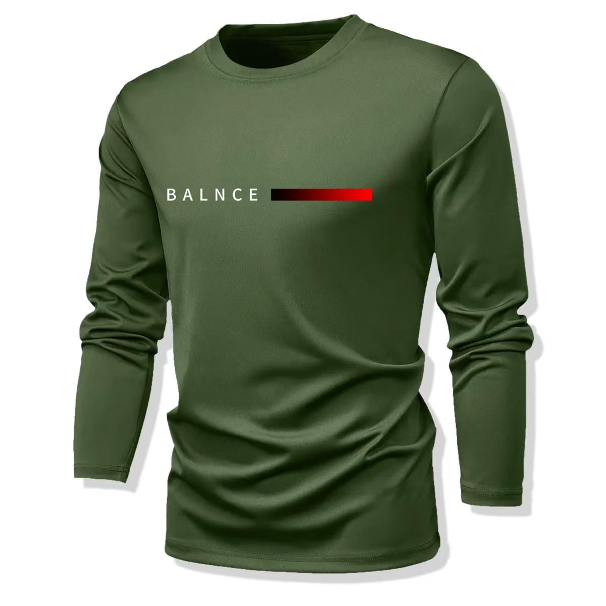 Men's Long Sleeve T-Shirt Quick Dry Fitness Moisture Wicking Fabric Multiple Colors Training Running Casual Breathable Sports Top Crew Neck Stretch