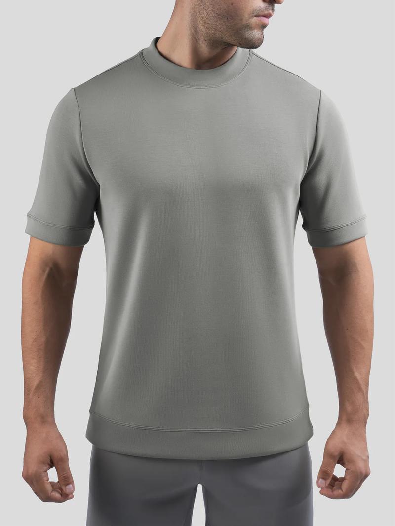 Fioboc Men's Modal Crewneck T-Shirt - Slim Fit Top for Business Casual and Sports
