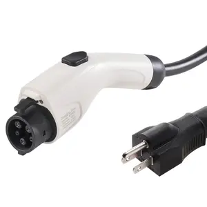 Spring new arrivals Level 1+2 Portable EV Charger, 16 Amp 120V or 240V, Electric Vehicle Charger with 28-Foot Charging Cable NEMA 6-20P Plug NEMA 5-15 Adapter, Plug-in Home EV Charging Station for SAE J1772 EVs