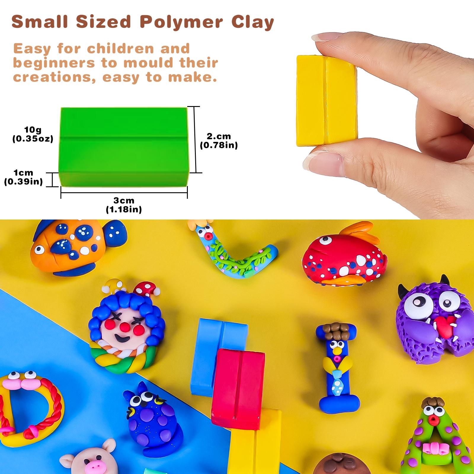 46/62/88/100 Pcs Polymer Clay Kit Creative Moldable Clay for Kids DIY Starter Kits Oven Baked Model Clay Non-Sticky with Sculpting Tools Craft Supplies Unique Gift for Children & Artists - Colorful Marker Set