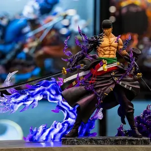 25Cm Anime Zoro Figures Sky Painting Roronoa Zoro Action Figures PVC Collection Model Toys Birthday Gifts Bandai