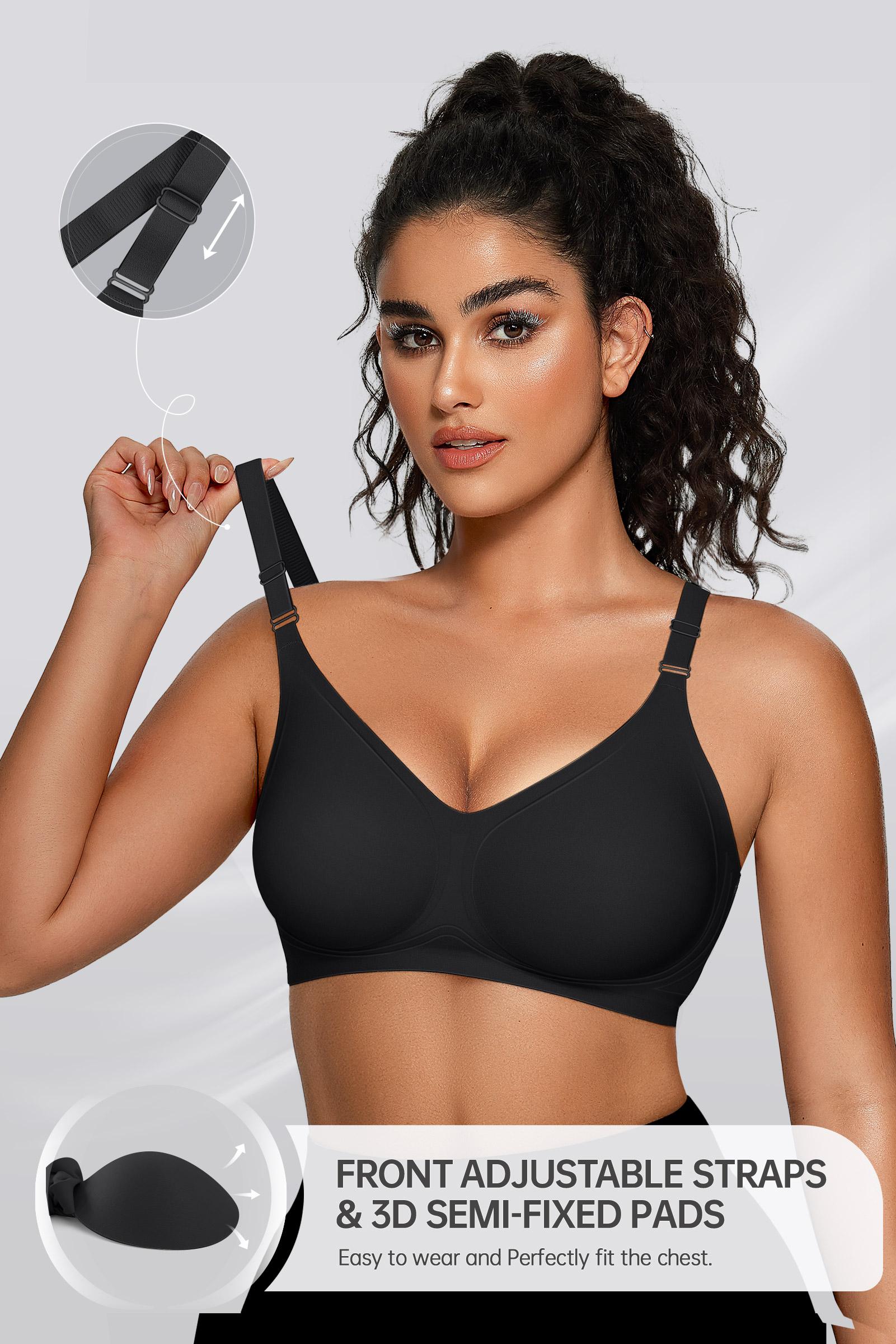 OEAK 2pcs Seamless Women's Bra with Soft Support Wireless and Full Coverage Available in Regular and Plus Sizes