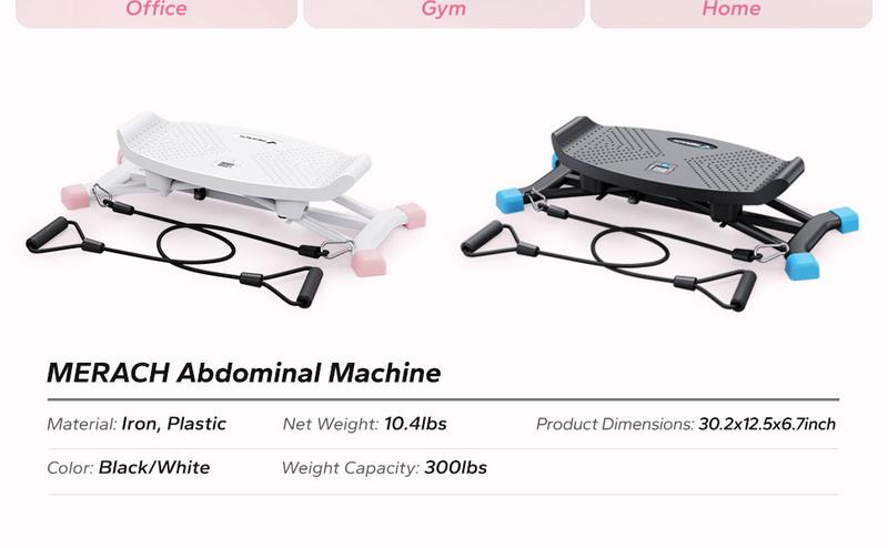 MERACH Ski Machine, MERACH Abdominal Machine with Resistance Bands, Smooth & Silent Sliding, LED Display, Non-Slip Footpedals, 300 lbs Capacity, Easy Storage, Home Gym Equipment,,  TikTokShopBlackFriday