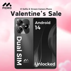 【C1】MIRO Selfie & Stream Camera Phone – Dual 50MP Front & Back Cameras, 5000mAh Battery, 12GB RAM + 128GB Storage, Android 14, Unlocked Dual SIM – Perfect for Vlogging, Live Streaming, Travel, Social Media & Daily Use, Ideal Gift for Content Creators