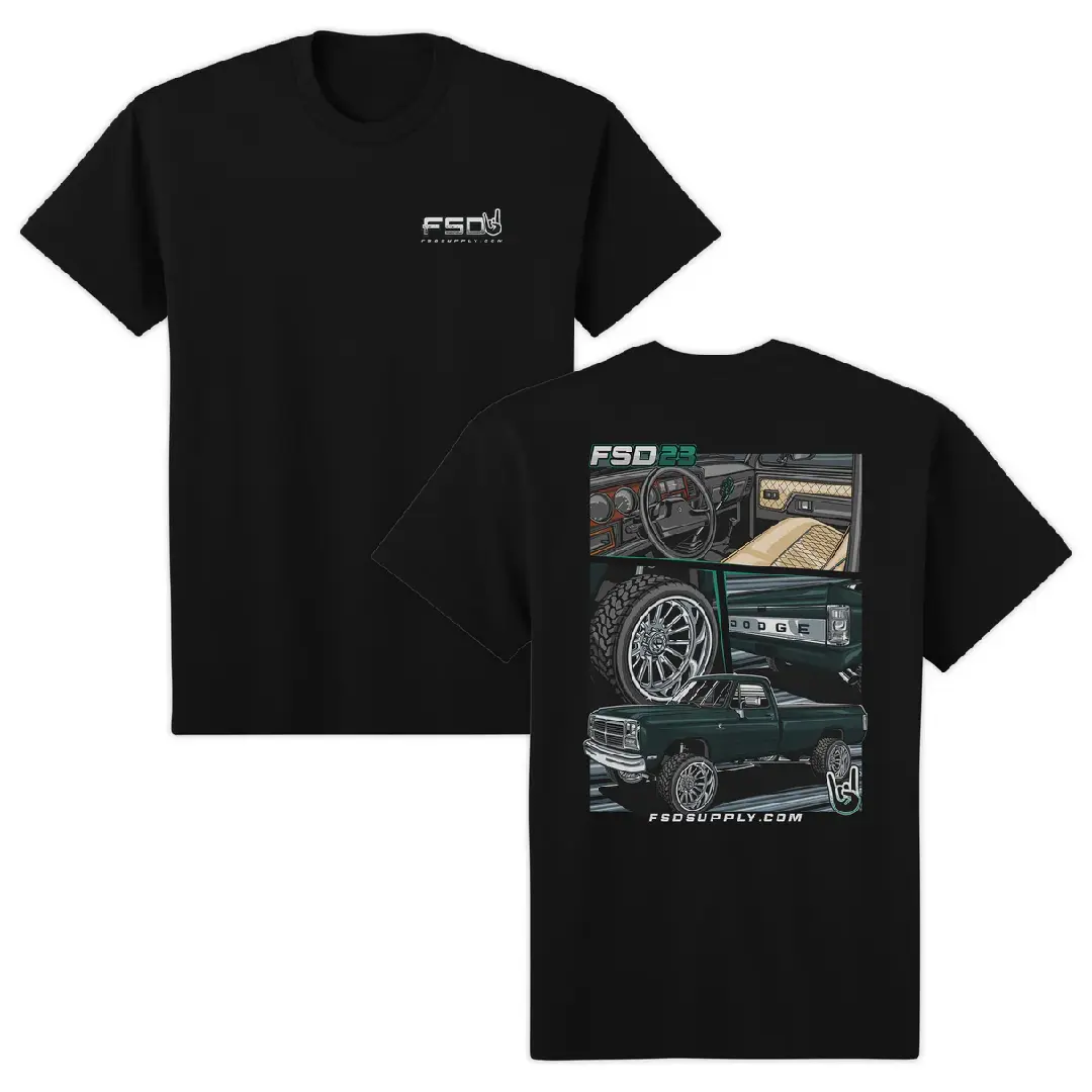FSD23 DieSeI Truck Performance Shirt – Dodge Truck Build Graphic T-Shirt Double Sided for Truck Enthusiasts, shirts men.