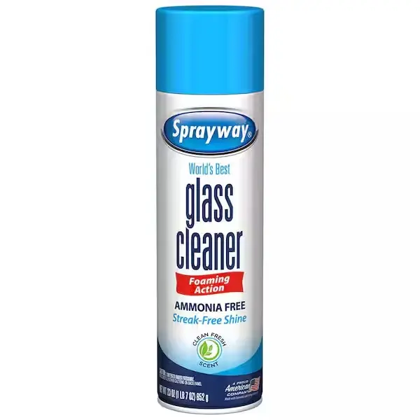 Sprayway Ammonia-Free Scented Foaming Household Glass Cleaner, 19 oz, Heavy-Duty Foam Action for Windows & Mirrors, Streak-Free Shine, No Drips or Rinsing, Cleans Dirt, Grease & Grime, Cleaning